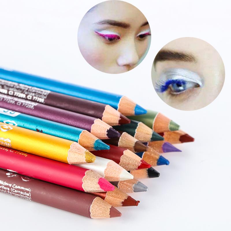 

1Pcs Double Head Matte Eyeliner Pencil Pigment Eye Liner Pen Fashion Colourful Waterproof Longlasting Cosmetic Eye Makeup Tools, B32