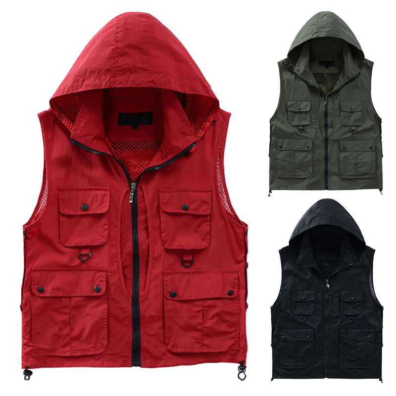 

Outdoor Casual Quick-drying Vest Men Women Multi-pocket Breathable Mesh Fishing Photography Vest@88, Black