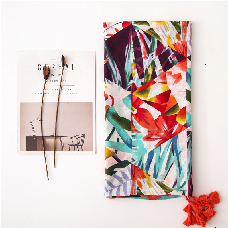 

Nation Mianma Wind Scarf Woman Originality Spelling Color Shawl Travel Sunshade Sunscreen Silk ScarfNew Hot Fashion