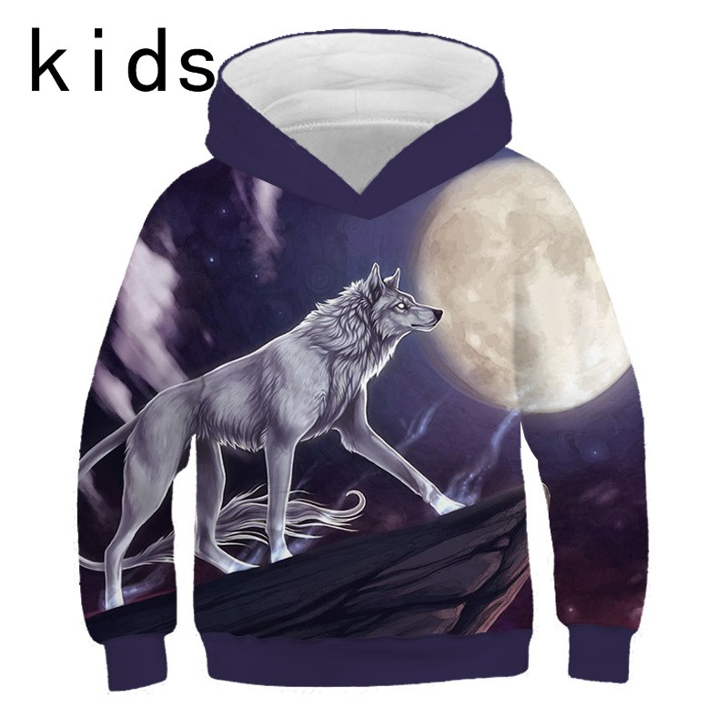 Youth 3D Print Love Flower Cat Hooded Sweatshirt