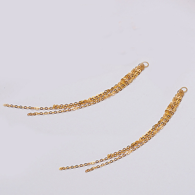

Au750 18k gold chains Tassel for Earrings to women DIY jewelry accessrioes Fashion design CJ191209
