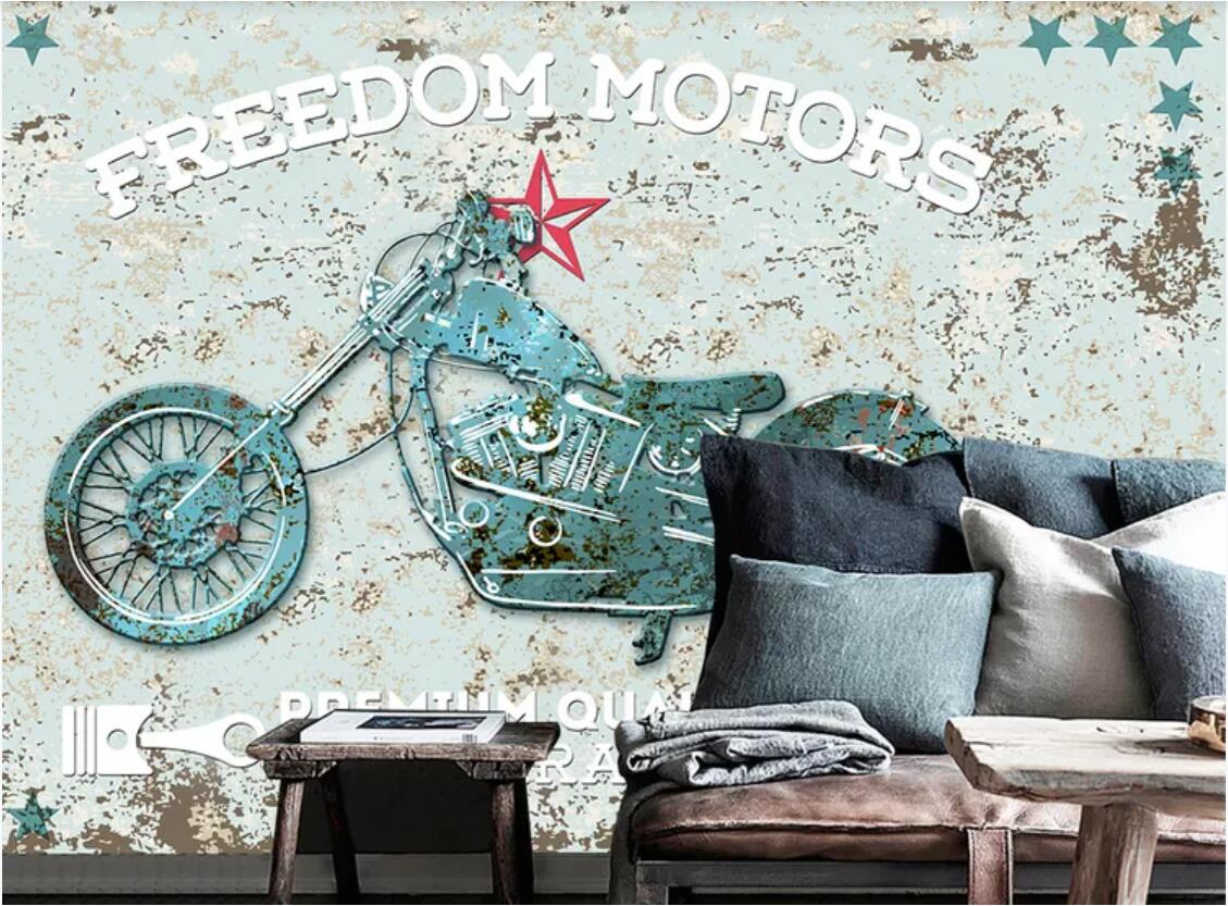 

3d room wallpaper custom photo mural Retro motorized American industrial wind background wall interior for home wallpaper for walls 3 d, Non-woven fabric