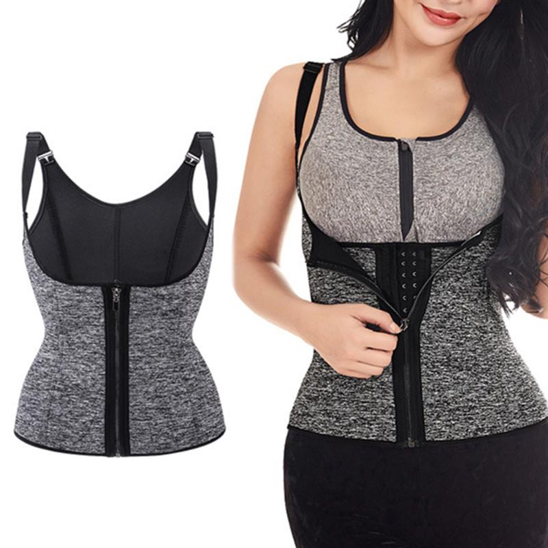 

Women's Waist Trainer Slimming Waist Corset Lose Weight Boned Corset Bustier Shapewear, Grey