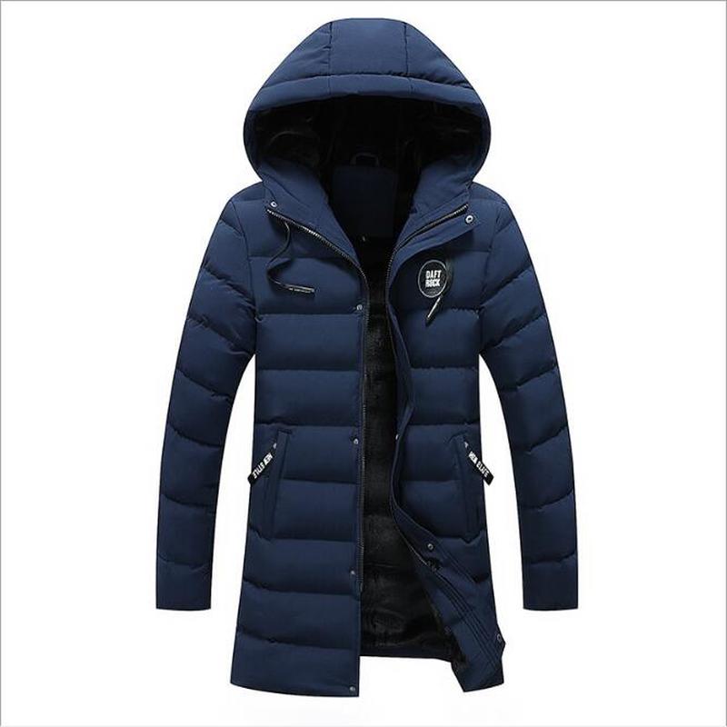 

Men' Winter Parkas Jackets Mens New Fashion Casual Straight Solid Large Size Long section Warm Jcakets Cotton Coat Jackets, Black