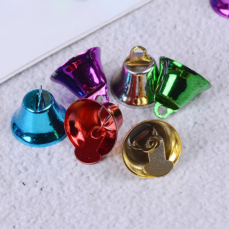 

50pcs/lot DIY Christmas Decor 16mm Colorful Metal Bells Pendants Bell Handmade Supplies Accessories