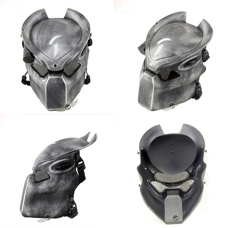AVP Predator Mask Alien Lonely Wolf Masks Halloween Cosplay Prop Fiberglass Mask