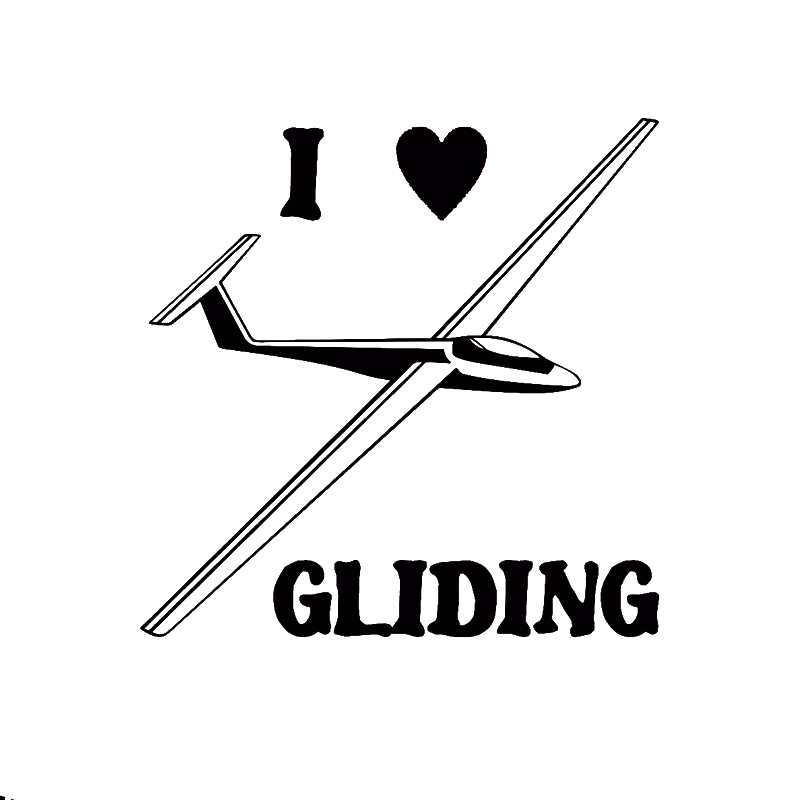 

15*15cm I love Gliding vinyl car decal sticker - Handsome And Cool Stickers Car Accessories Motorcycle Helmet Car Styling, Color