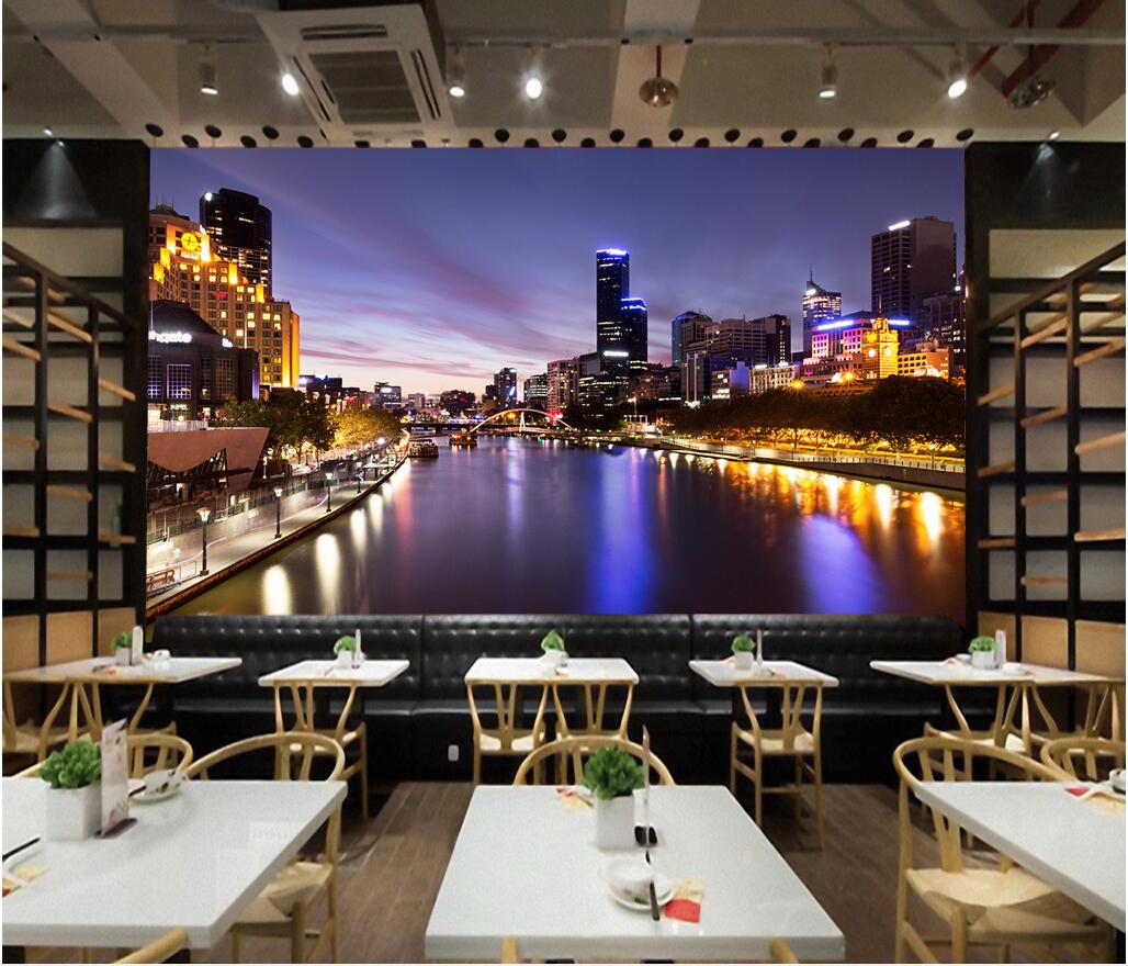 

WDBH 3d wallpaper custom photo City night lights sunset glow background living room home decor 3d wall muals wall paper for walls 3 d, Non-woven
