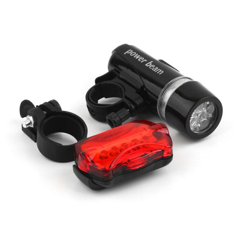 

Bicycle Accessories Bike Lights Super Bright 5 LED Headlight 5 LEDs Changeable Taillight Set Safety Warning Lights