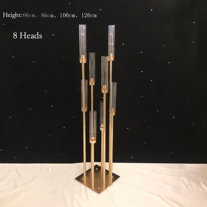 10 Heads Metal Candelabra Candle Holders Road Lead Table