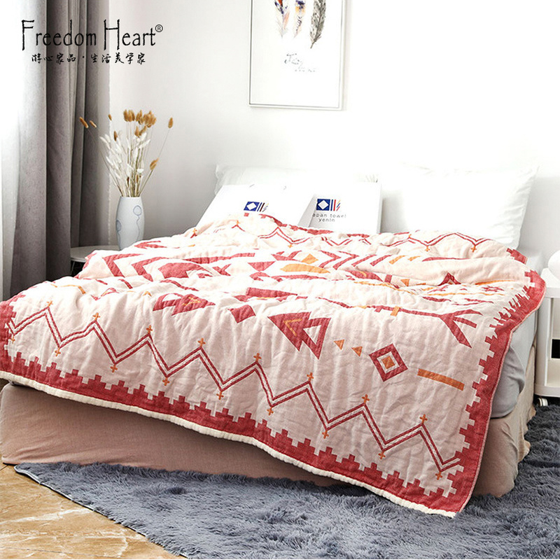 

Japanese-style cotton thick gauze towel quilt siesta blanket adult air conditioning cover quilt blanket for students LB62906