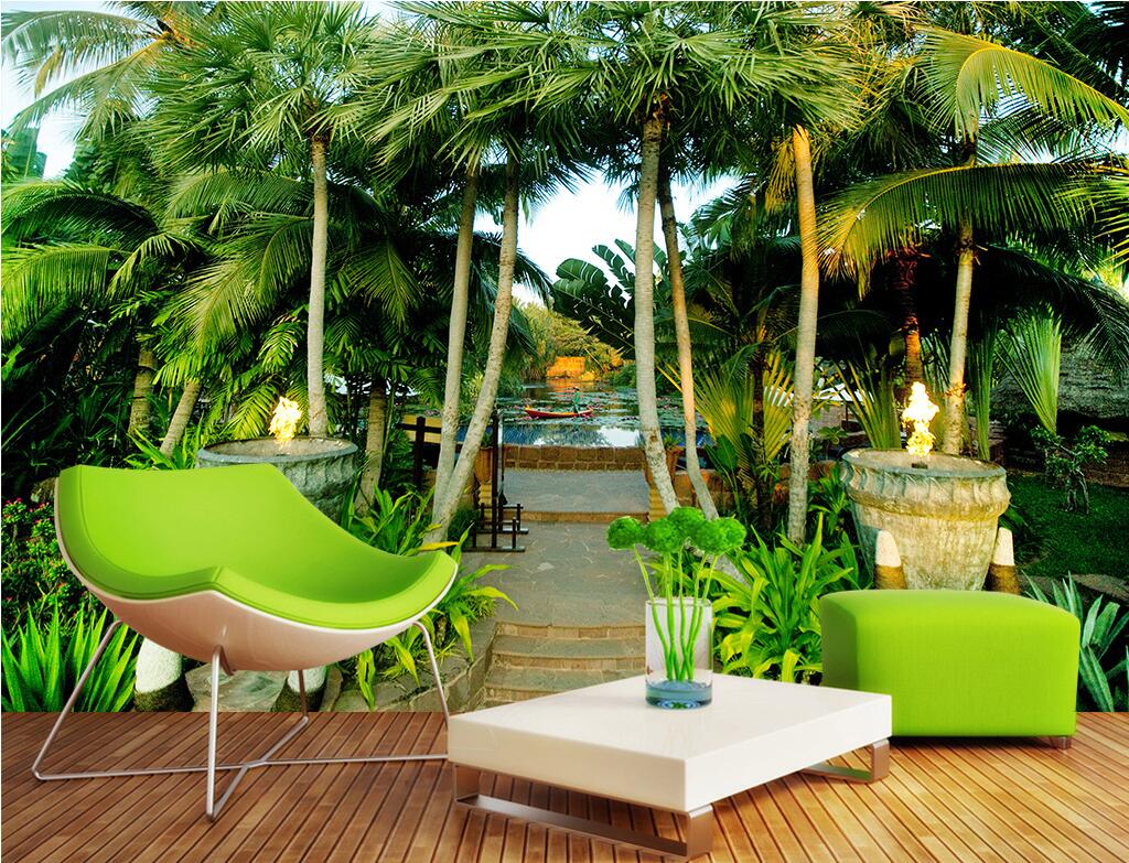 

WDBH 3d wallpaper custom photo Coconut tree maldives landscape tv background living room Home decor 3d wall murals wallpaper for walls 3 d, Non-woven
