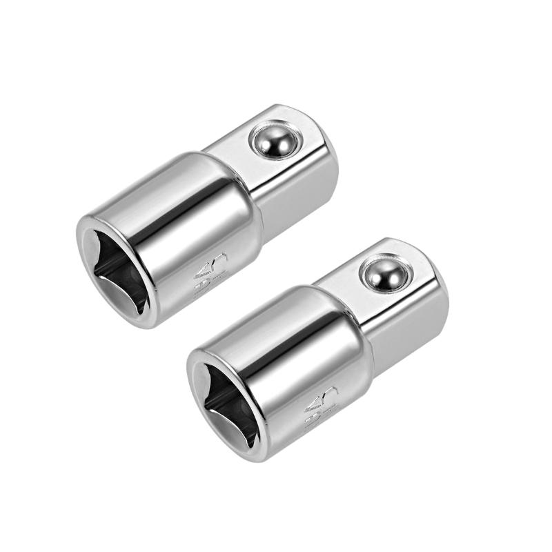 

uxcell 2 Pcs 3/8" Drive (F) x 1/2" (M) Socket Adapter, Female to Male, (Silver