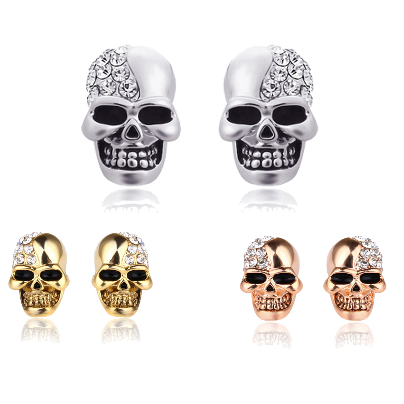 

Stud Multiple Earrings For Women Girls Fashion Minimalist Skull Ghost Music Jewelry Punk Gifts Halloween Pendant Earring