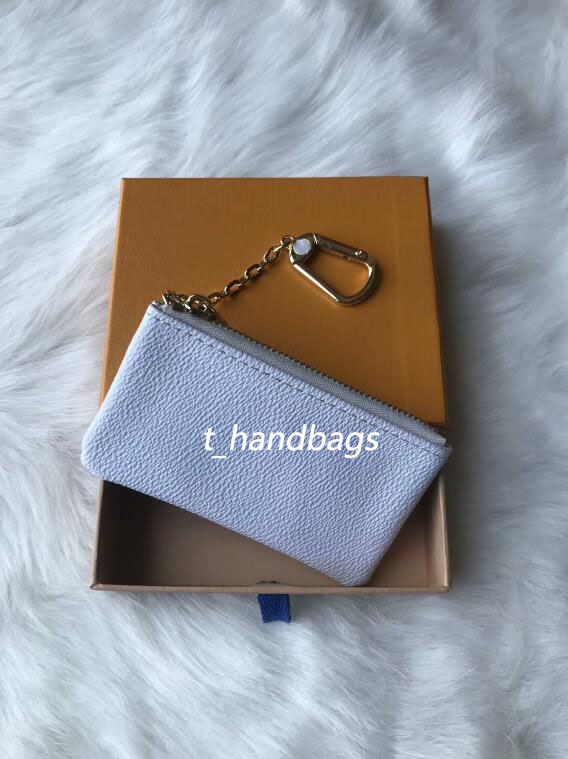 

2020 fashion designer women pu Coin Purses clutch bag 4 colors small cute Key bag with orange box dust bag card