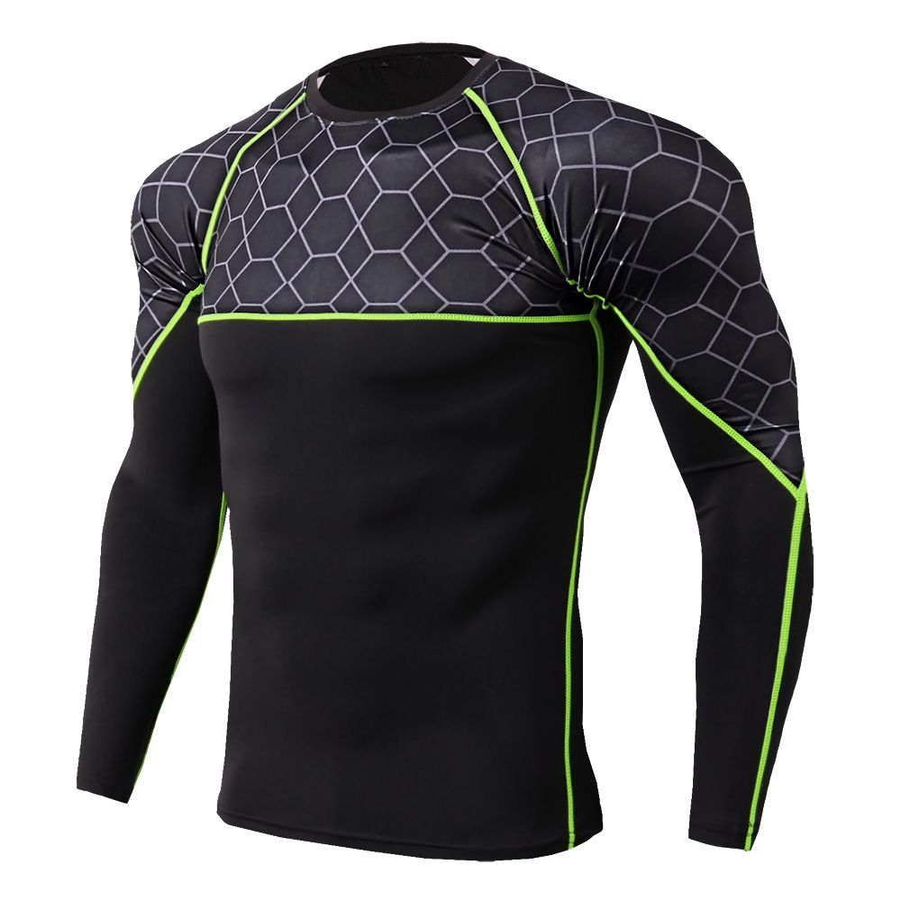 

New Long Sleeve Spot Shirt Men Quic clots long ry Men's Rui Tts long Sake Gym Clotig Fites Mens Raha Socr Jsey, Colour 2