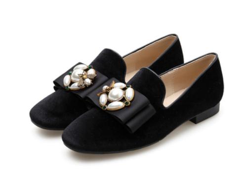 

2019 Suede Women's shoes in Spring and Autumn with New style flat bottom Square head water drill@01, Black