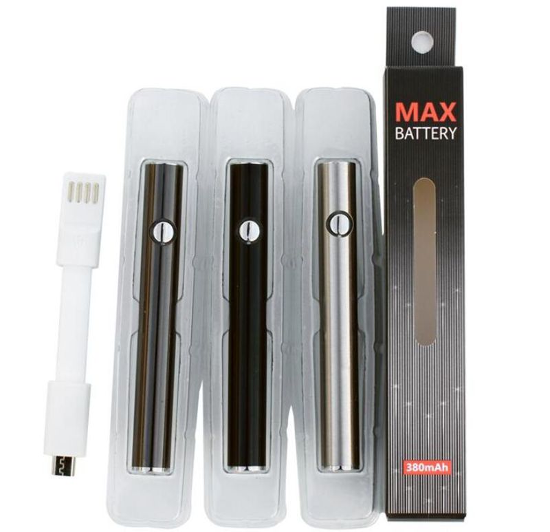 

Original MAX Preheat Battery 380mAh Variable Voltage Bottom Charge 510 Thread for V9 Thick Oil Cartridge