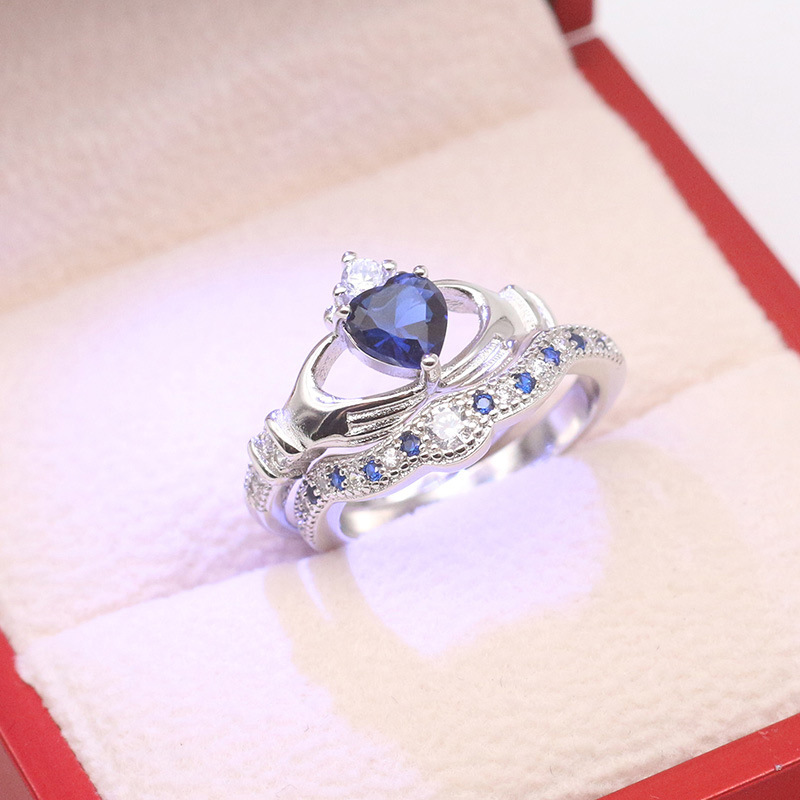 

Love Form Blue Crystal Ring Plating White Gold: War In Paradise Ring Two Paper Suit