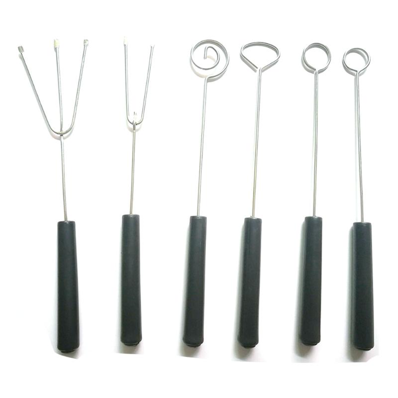

6pcs/set Truffles Tool Fondant Pralines Home DIY Bakeware Irregular Pen Chocolate Fork Dipping Cake Decoration Stainless Steel