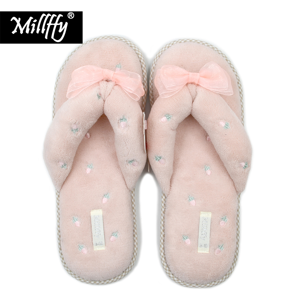 

Millffy home floor slipper shoes super soft coral velvet fleeces shoes sapatos masculino flip flops Japanese-style slippers, White