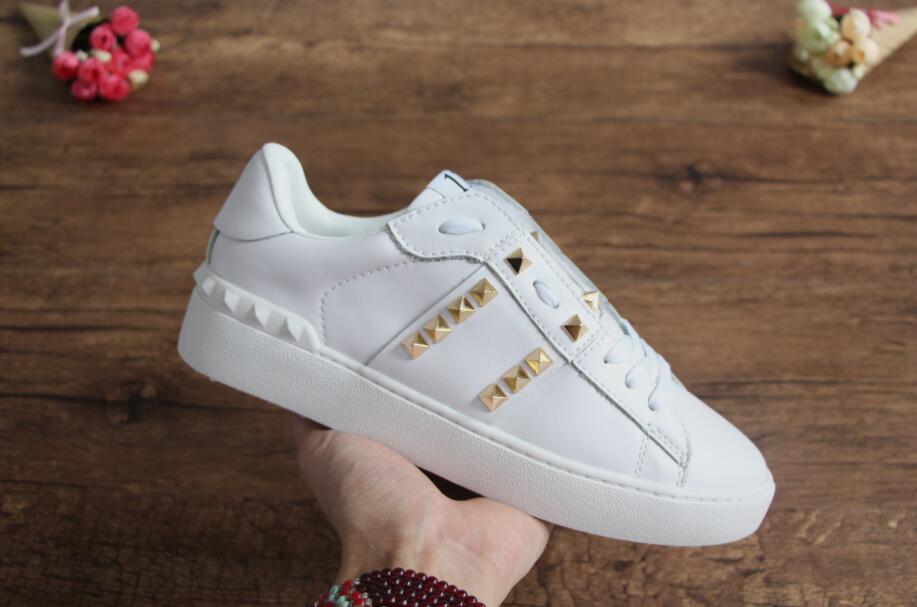 

Mens Designer shoes Studded Spikes Flats Red Bottoms shoes luxury Womens Party Lovers Genuine Leather Shoes Sneakers size 35-46, As picture