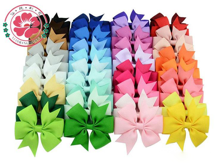 

40 Colors Kids Hair Bows Bloom Pin for Kids Girls Children Hair Accessories Baby Hairbows with Clips Flower Hair Clip, Multi-color