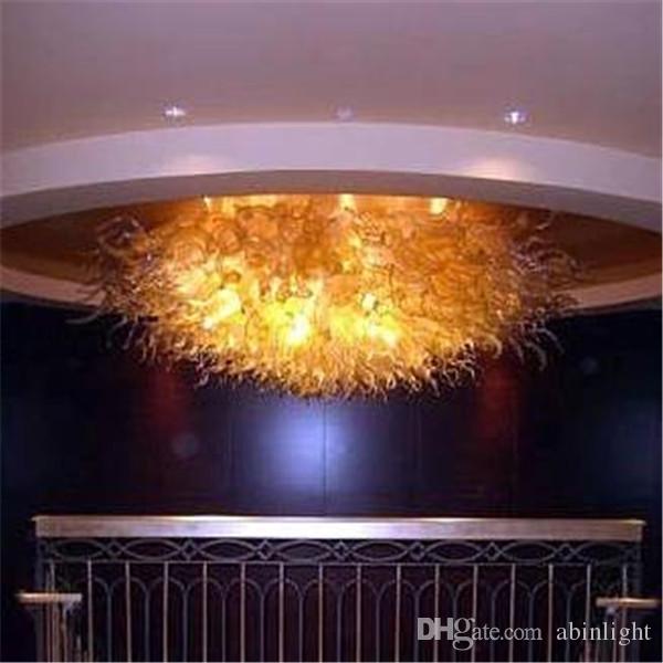 

Modern Ceiling Lamps for Hotel Lobby Decoration AC 110V 240V 100% Hand Blown Murano Glass Chandelier Light Modern LED Pendant Lamps
