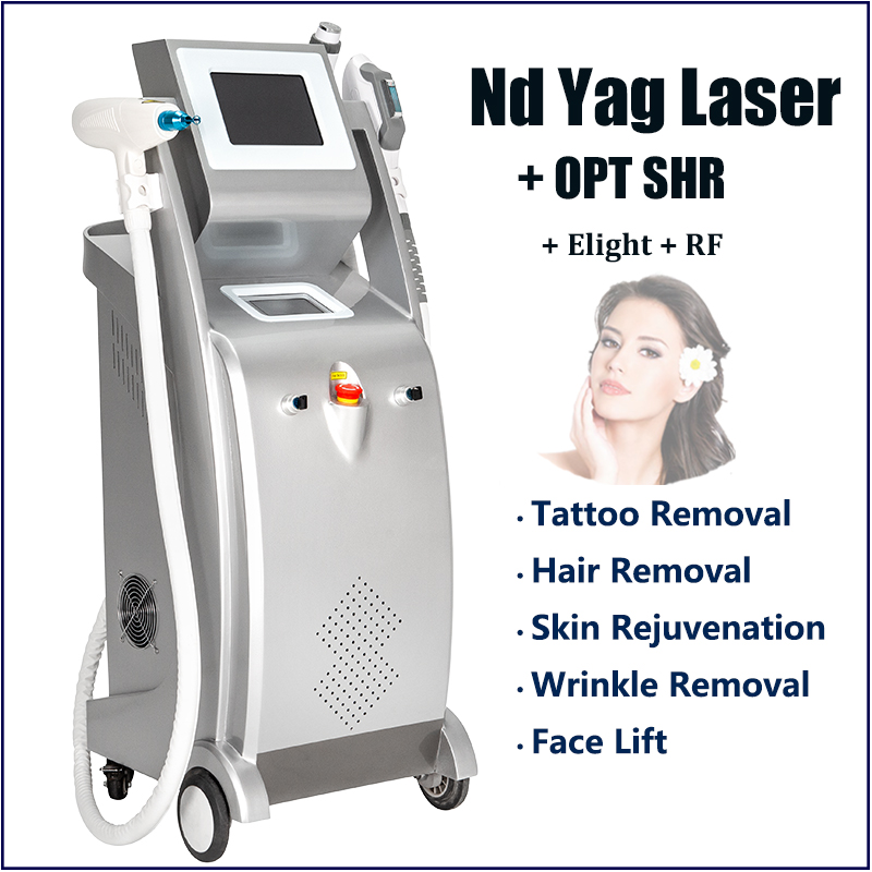 

OPT SHR laser hair removal machine 4 IN 1 Q switched nd yag laser tattoo removal vacular treatment all color laser hair removal