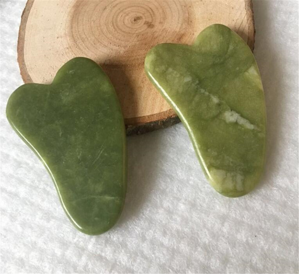 Guasha gua sha Beauty Health Natural Jade Scraping Board Facial Massager Pressure Therapy Scraper Health Care Beauty Massage Tool For Face-image-548946942
