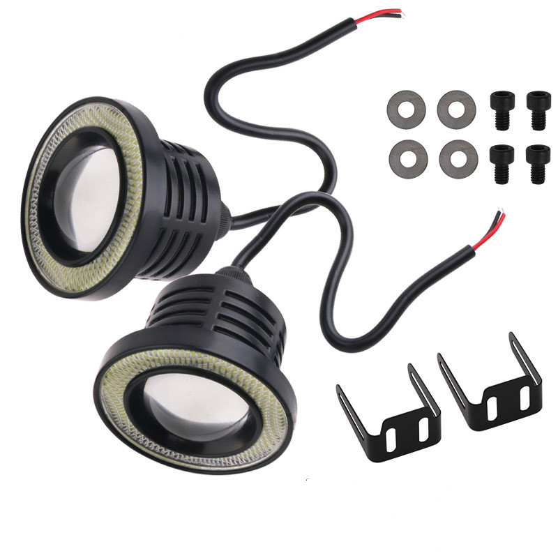

2pcs Car COB 3 Inch LED Lens Fog Light Angel Eye DRL Driving Projector Signal Bulbs Daytime Running Lights Retrofit Fog Lamps