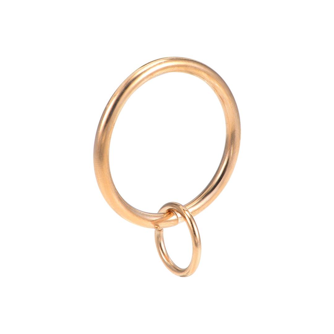 

uxcell 14 Pcs Curtain Rings Metal 32mm Inner Dia Drapery Ring for Curtain Rods Gold for Holding Curtains and Window Curtains