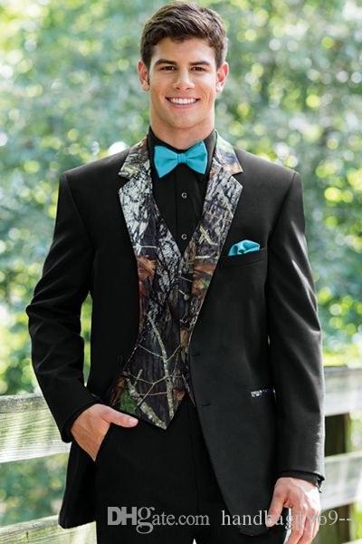 Classic Design Black Groom Tuxedos Notch Lapel Man Prom Dress Mens Wedding Clothes Suits (Jacket+Pants+Vest+Tie) D:318