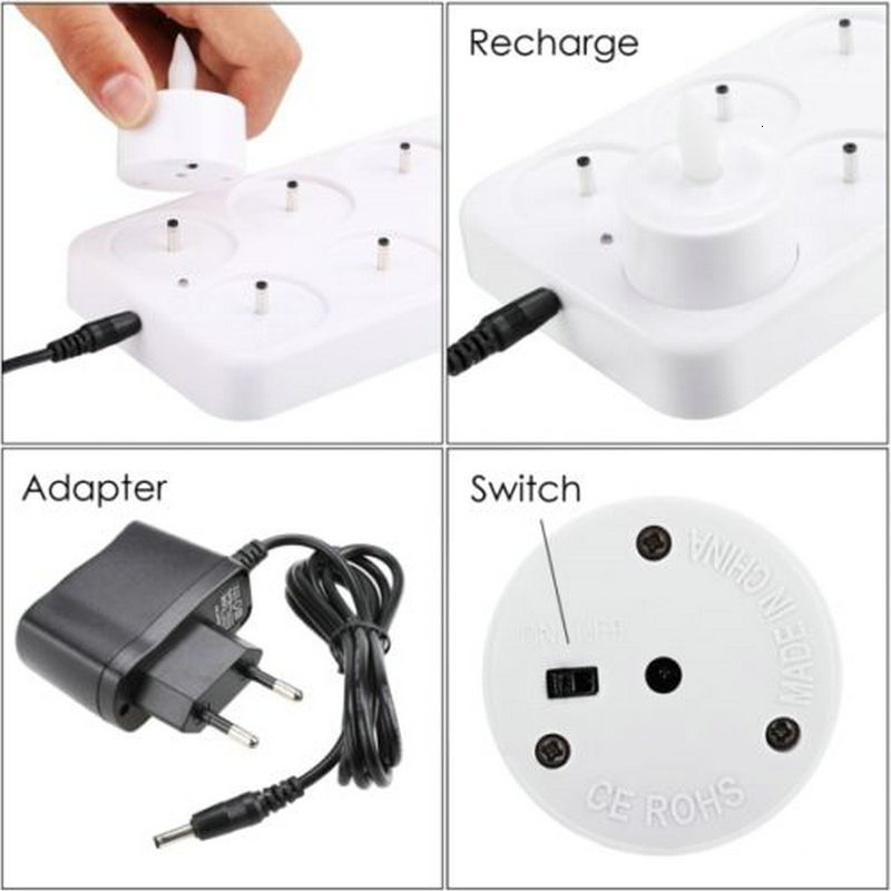 Set Of Led Candle Remote Controlled Flickering Frosted
