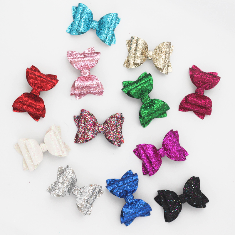 

2PCS Sequins Litlle Hair Bows Clips Shiny Glitter Hairpins Cute Children Hair Clip Barrettes Accessoires Girl Kids Headwear, 2 pcs