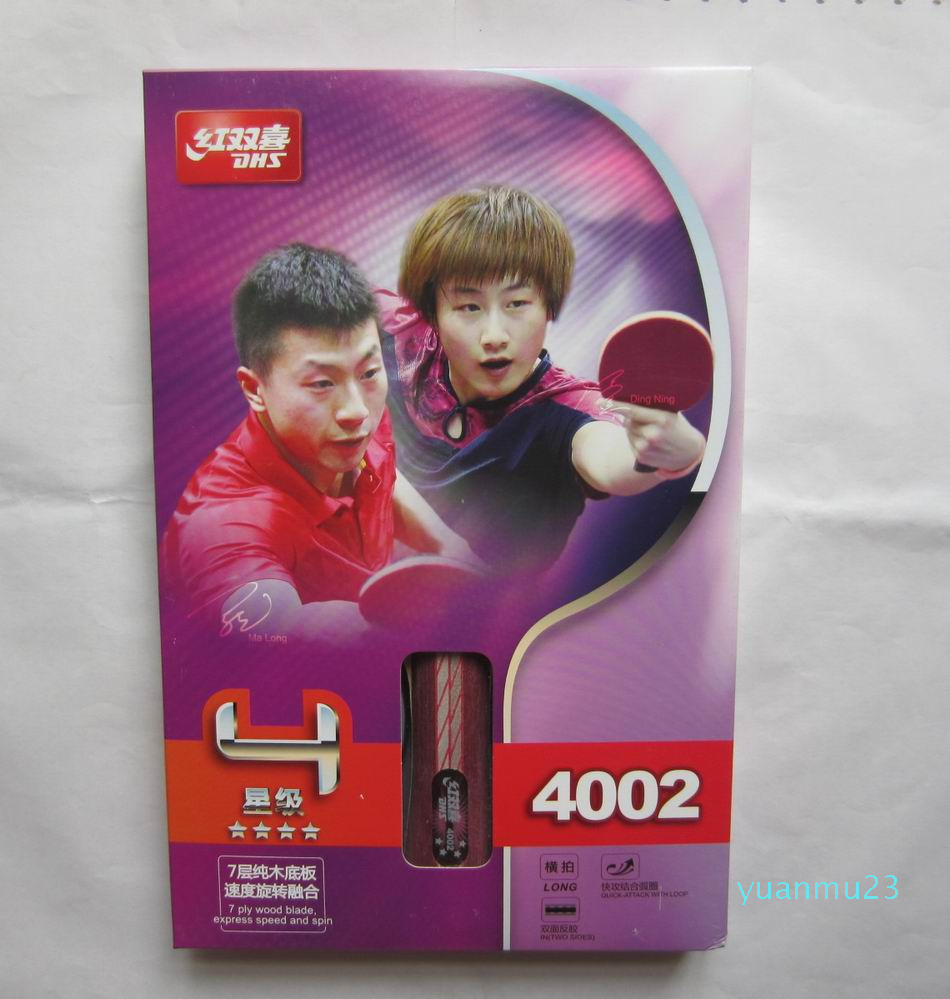 

Wholesale-Original DHS 4002 4006 table tennis rackets with 4 stars pimples in rubbers fast attack with loop