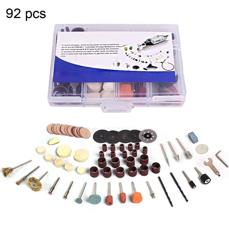 

92pcs Metal Wood Carving Drill Electric Rotary Tool Accessories Kit for Drill Carving Polishing Grinding Abrasive Polishing