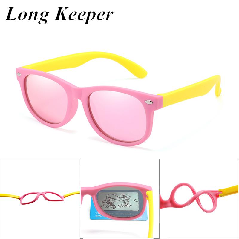 2020 New Kids Sunglasses Polarized Children Sun Glasses Boys Girls Silicone Shades Mirror Eyewear Baby Gift Uv400 Infant Oculos QSnPU