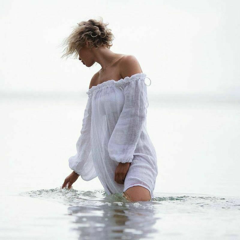 

Fashion Womens Beach Wear Bikini Cover-Ups 2020 New Summer Beachwear Sexy Ladies Swimwear Transparent Holiday Casual Women Dress