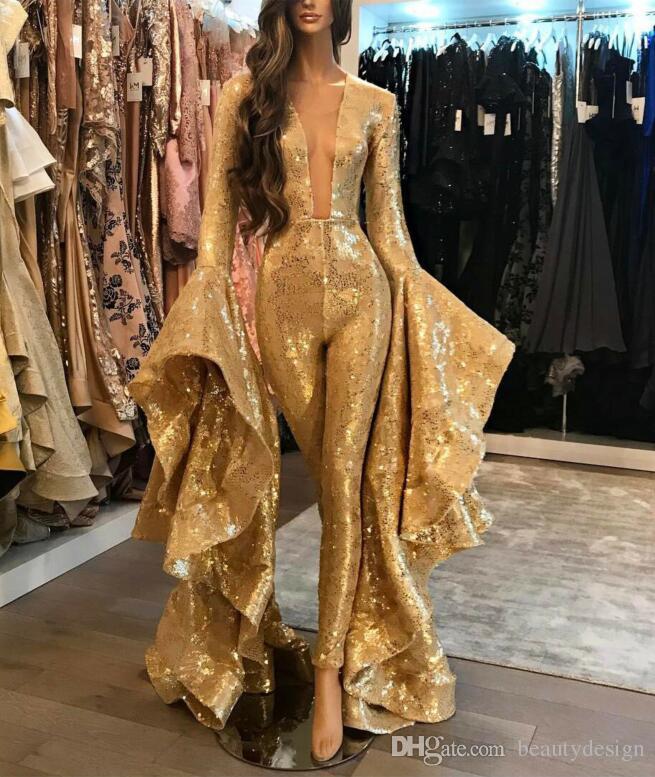 all gold prom dress