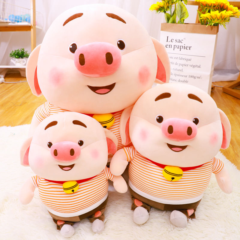 

New Birthday Gift Cute Pig Cotton plush Doll stuffed animal Toy Cuddly Plush pillow Doll Baby Kids Lovely Children Present Chirstmas gifts, Blue