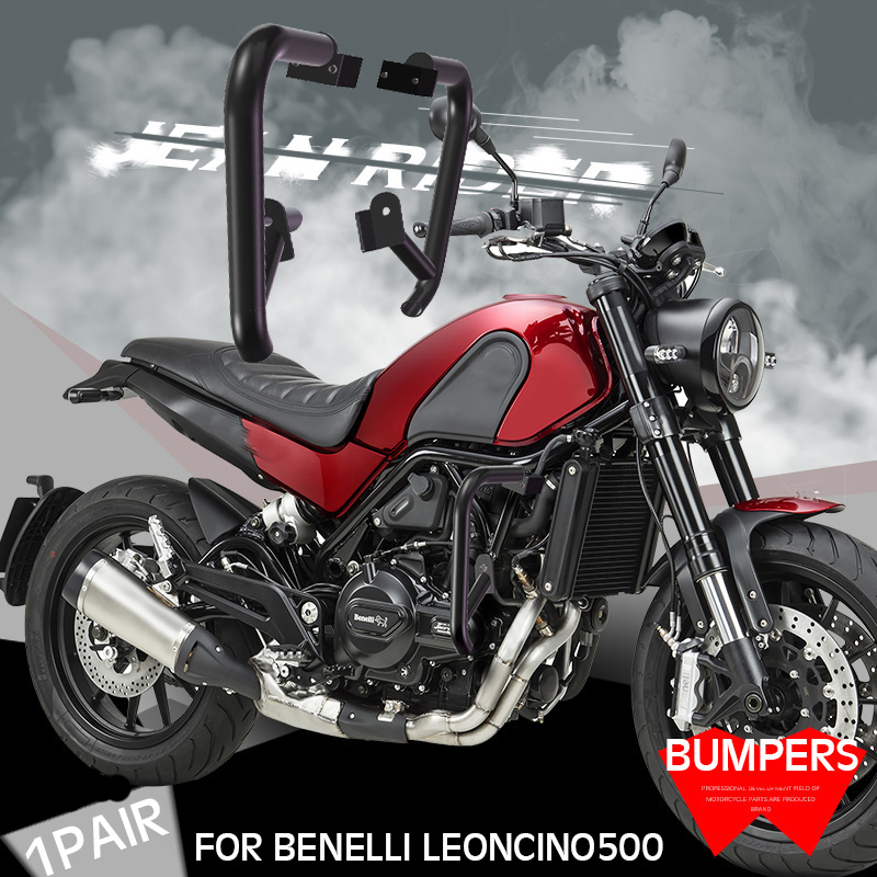

KAWOO Motorcycle Engine Bumper Guard Crash Bars Protector Steel Styling For Benelli Leoncino 500 1Pair Bumpers Safty Accessories