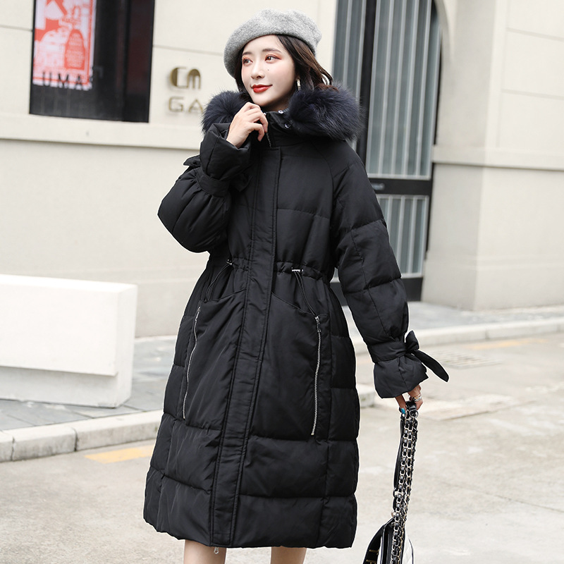 

Jacket Women White Duck Down Coat Winter Down Jacket Women Korean Puffer Veste Femme 8098 YY1289, Black