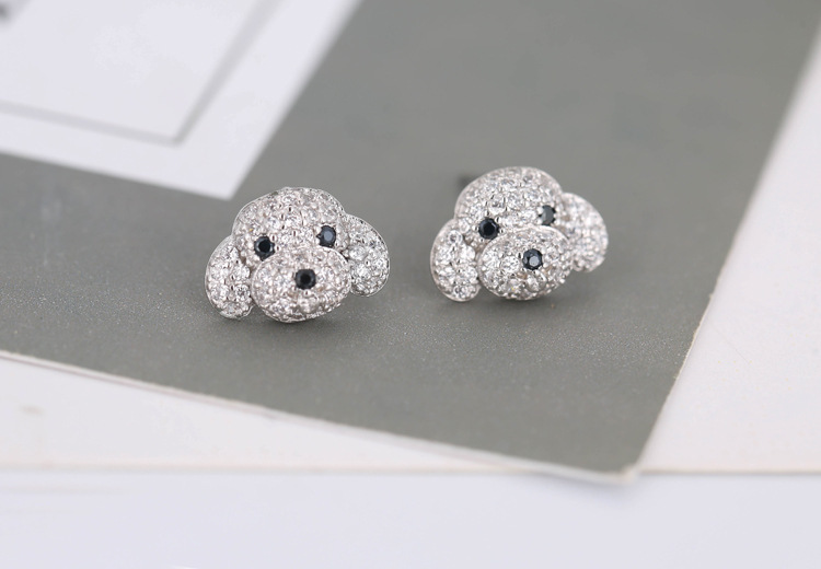 

New Fashion 925 Sterling Silver Rhinestone Stud Earrings For Women Jewelry Fashion Brincos, Golden;silver