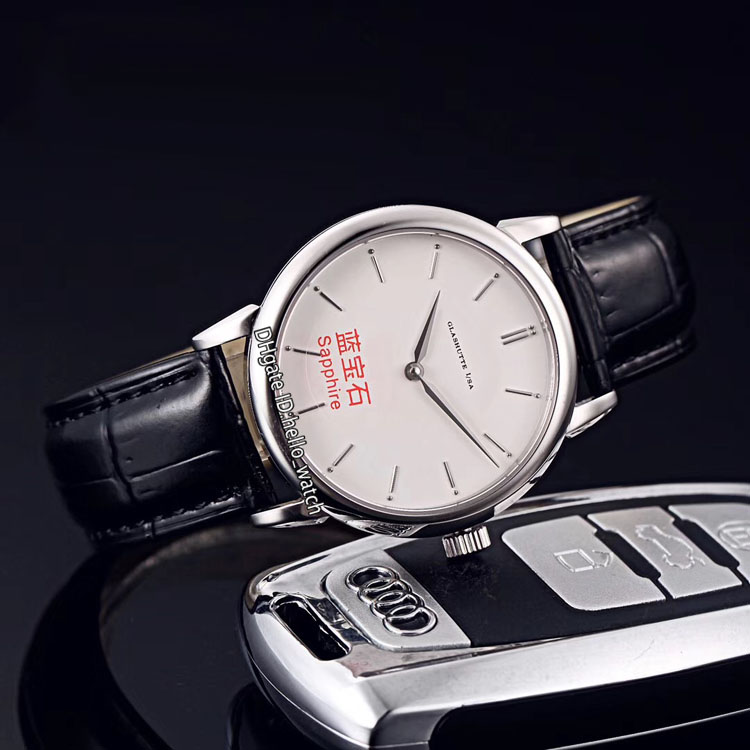 

New Model Saxonia Thin Steel Case 211.026 Whtie Dial Miyota 8215 Automatic Mens Watch Sapphire Glass Leather High Quality Watces Hello_watch, Lang-g01a (2)