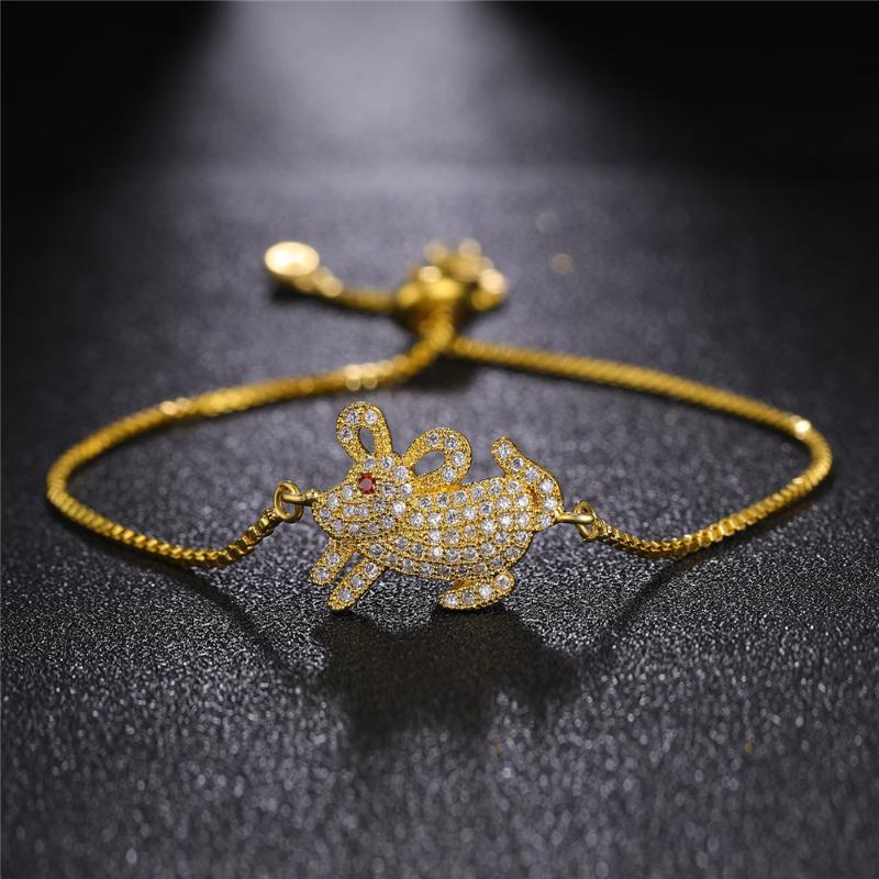 

Link, Chain JUWANG Fashion Zirconia Pave Setting Charm Bracelet Bangles Adjustable Bracelets For Woman Gifts DIY Jewelry