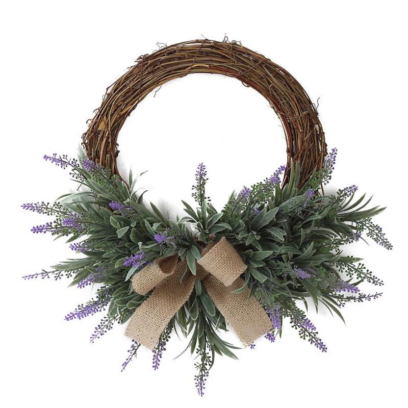 

Christmas Garland Artificial Flower Ornament Round Wreaths Home Door Decoration Garland Wreathe