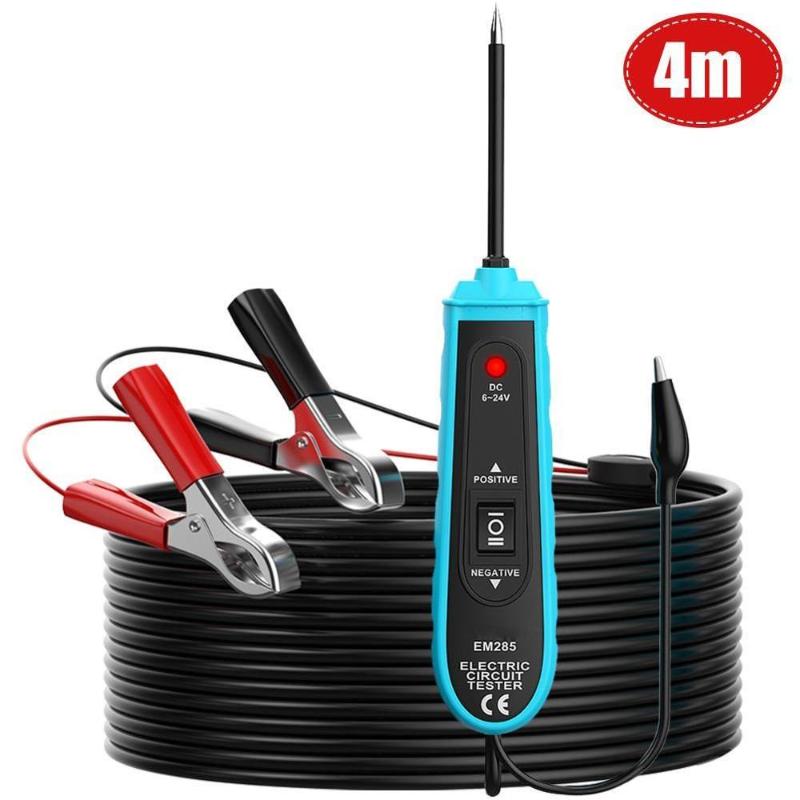 

EM285 6-24V DC Power Probe Car Electric Circuit Tester Automotive Tools Electrical System Diagnostic Cable Table