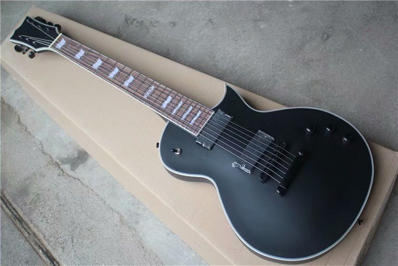 

Matte Black Body Rosewood Fingerboard Electric Guitar with Fixed Bridge,Black hardware,2 pickups,can be customized
