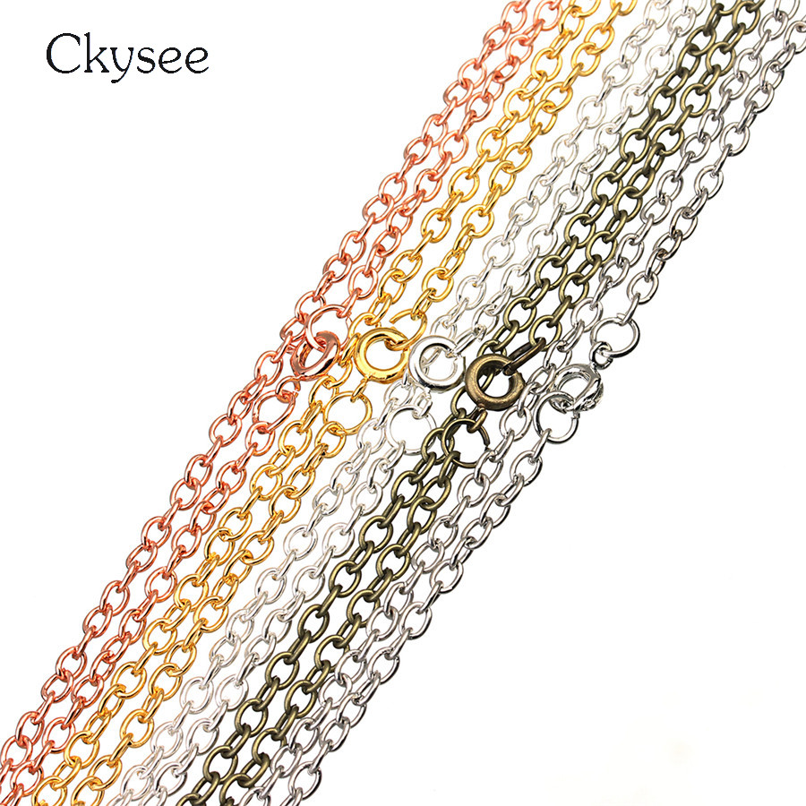 5 mètres plaqué argent lien-Ouvert Figaro Style Chaîne